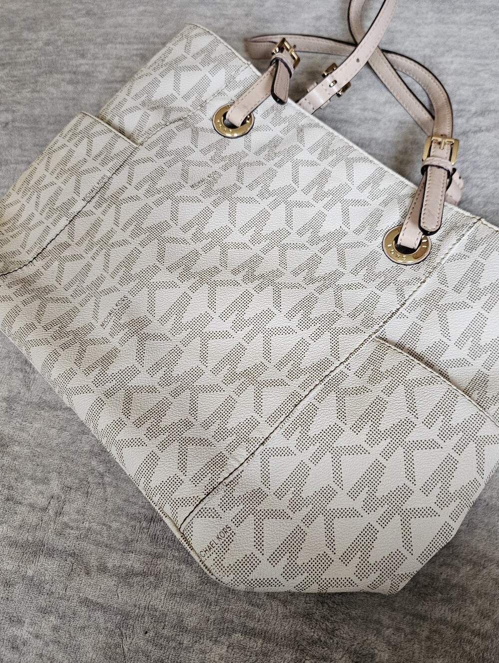 MICHAEL Michael Kors Jet Set Travel Tote Bag Vanilla - Picture 3 of 12